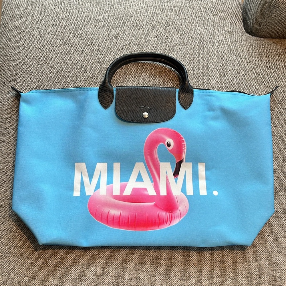 Longchamp NWT Pliage Miami Travel Tote Bag